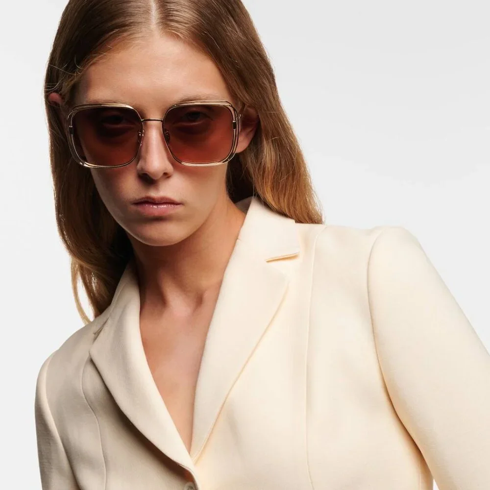 Dior FILDIOR S1U B0B0 Square Sunglasses - Gold\ Blue - Picture 3 of 10